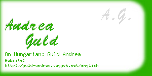 andrea guld business card